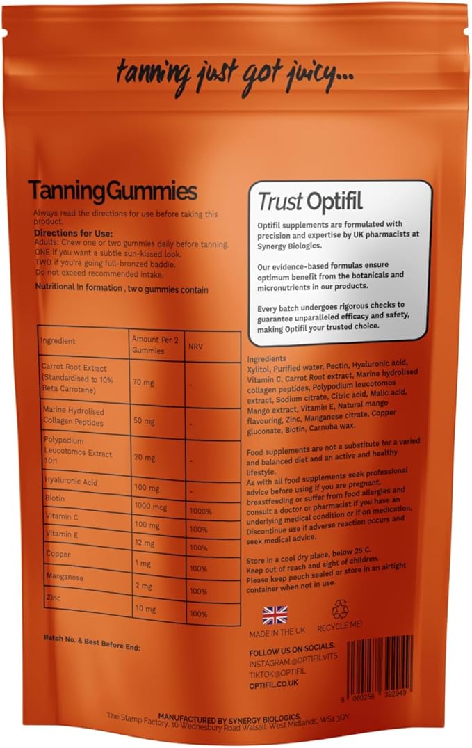Optifil Tan Intensifying Gummies (Pack of 30) - Image 4